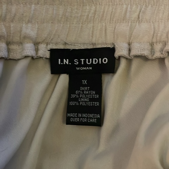 NWT I. N. Studio “Sand Spring Fiesta” long skirt with elastic waistband. Size 1X - Picture 6 of 9